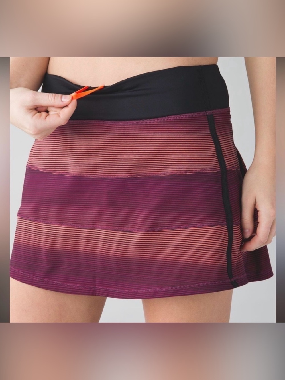 Lululemon Pace Rival Skirt II Simply Radiant Pink and black size 12